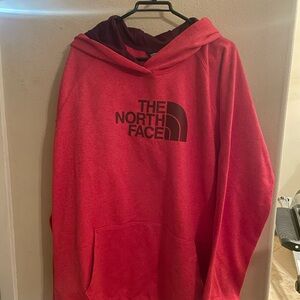 The North Face women’s Red Crewneck Logo Hoodie